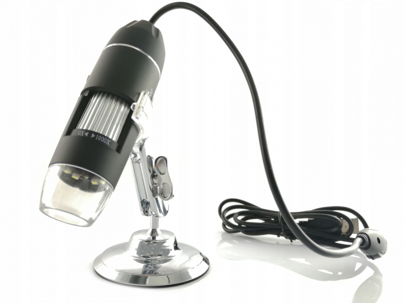 Цифровой USB-микроскоп 8 LED 1000X на подставкеЦифровой USB-микроскоп 8 LED 1000X на подставке