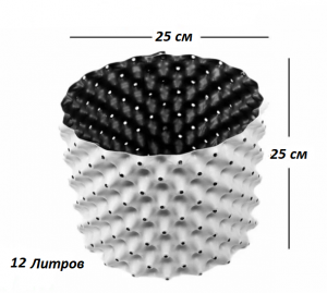 Горшок Grow Pot Aero (Д25 / В25 см) 12 л - белыйГоршок Grow Pot Aero (Д25 / В25 см) 12 л - белый