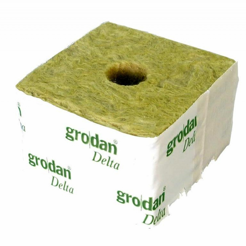 Кубик минераловатный Delta Grodan 100х100х65 под пробкуКубик минераловатный Delta Grodan 100х100х65 под пробку